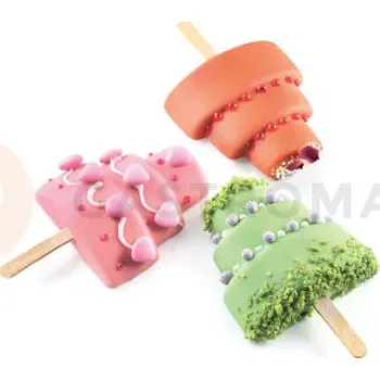 Výroba svíčky Forma na nanuky a chuťovky na dřívku | SILIKOMART, Gel09 Wedding Stick