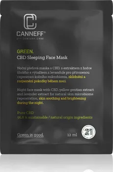 Pleťová maska Canneff Green CBD zklidňující noční maska 12 ml