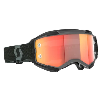Motocyklové brýle FURY CH - black/orange chrome works