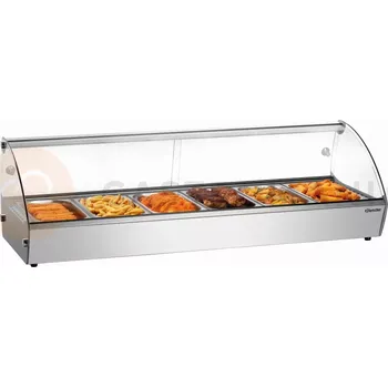 Vyhřívaná vitrína nastavitelná R6, 6xGN 1/3, 1135x420x335 mm | BARTSCHER, 305059
