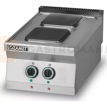 Sporák Elektrický sporák 2 plotýnky 4,8 kW, 400x700x280 mm | LOZAMET, L700.KE2