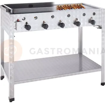 Kuchyňský gril Plynová grilovací deska s podstavcem pětiplotýnková, 980x530x830 mm | NEUMARKER, 00-50479