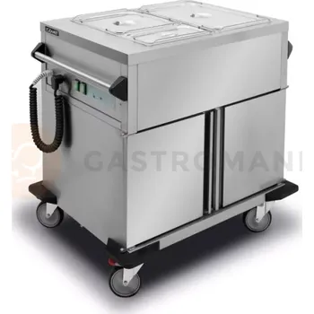 Výdejník vody Pojízdná vodní lázeň, 2xGN 1/1 200 mm s nezávislým ohříváním a neutrálními skříňkami | LOZAMET, BJNS.2GN.B