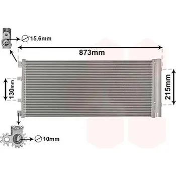 Klimatizace automobilu Kondenzátor, klimatizace VAN WEZEL 43005475