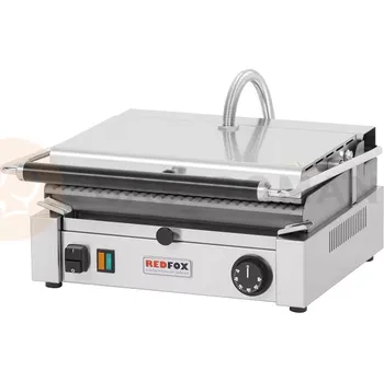 Kuchyňský gril Kontaktní gril rýhovaný 409x405x182 mm, 3 kW | REDFOX, PM-2015R