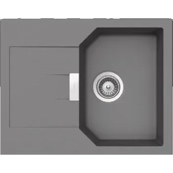 Granitový dřez SCHOCK Manhattan - Granitový dřez, 64x51 cm, s ovládáním odtoku, Croma MAND100XSUGCR