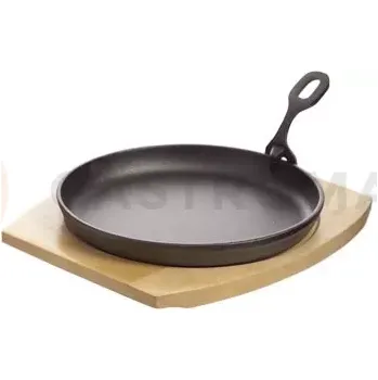 Servírovací stolek Železná pánev na dřevěném podstavci, Ø 220 mm | CHEFFY, 290292
