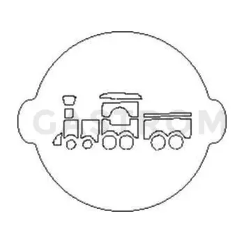 Čokoládová tyčinka Plastová šablona na zdobení, lokomotiva - ACC061 | SILIKOMART, 70.073.99.0060