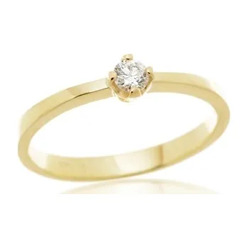 Prsten Zlatý zásnubní prsten s briliantem BP0106F + DÁREK ZDARMA