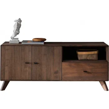 Televizní stolek Hnědý TV stolek z bukového dřeva Hades