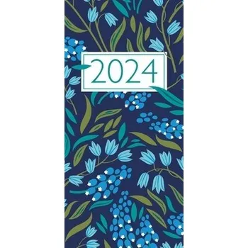 Kniha Church Pocket Book and Diary 2024 Navy Floral with Lectionary - SPCK