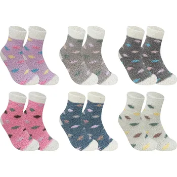 Dámské termo ponožky PESAIL Dámské chlupaté termoponožky DW9803 4 páry Barva: Mix, Velikost: 35-38