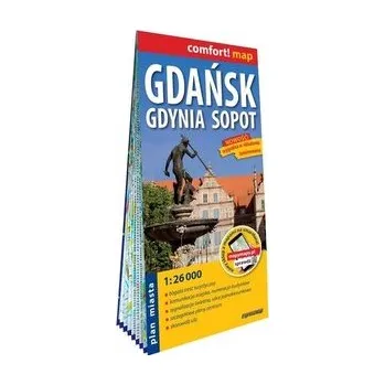 Literární cestopis Comfort! map Gdańsk Gdynia Sopott plan miasta - praca zbiorowa