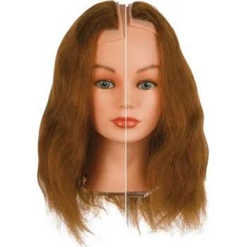 Příčesek Cvičná hlava LEFT + RIGHT, 100% lidské vlasy