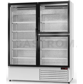 Lednice Chladící skříň jednostranně prosklenná s křídlovými dveřmi, dvoukomorová, třídveřová, dolní agregát, ventilátor, 4 kl., 1400x720x2000 mm | RAPA, SCh - S 1400 / 3D