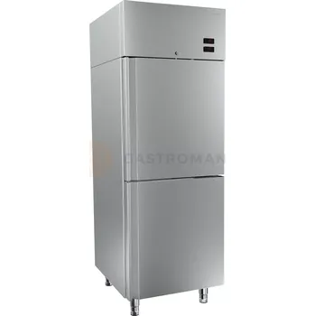 Chladicí-mrazicí skříň z nerezové oceli s plnými dělenými dveřmi 610 l, 720x881x2050 mm | DORA METAL, DM-92610 Standard