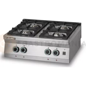 Sporák Plynový sporák 4 hořáky, 24 kW, 800x700x280 mm | LOZAMET, L700.KG4