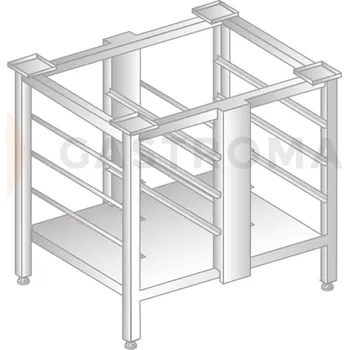 Podstavec pod monitor Stojan na troubu z nerezové oceli 850x650x850 mm | DORA METAL, DM-3144