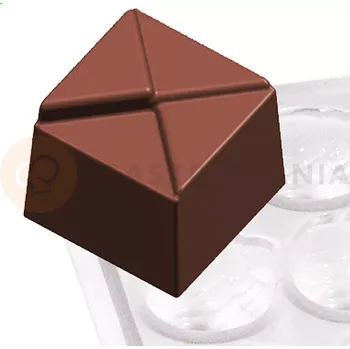 Výrobník cukrové vaty Polykarbonátová podložka na čokoládu, čtverec | CONTACTO, 6751/017