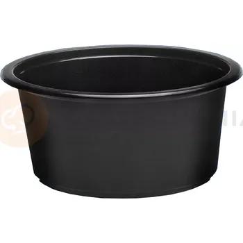 Kulatý box vhodný k zatavení, 0,5 l, 500 ks, černý | CHEFFY, Tusipack D 8118C