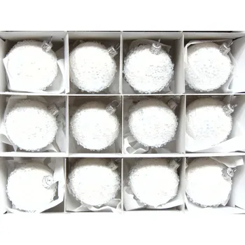 Vánoční dekorace Vánoční koule sada 12ks bílé 1759 rosa 6cm