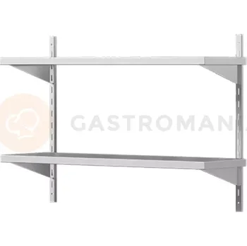 Závěsné křeslo Závěsná police z nerezové oceli, podvojná 1300x400x700 mm | ASBER, WAS-1340/2
