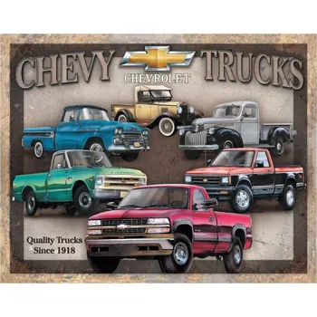 Plechová cedule Plechová cedule Chevy Trucks Tribute 40 cm x 32 cm
