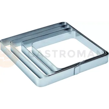 Kuchyňská sůl Cukrářská forma na dorty - čtvercová - 16x16x2 cm, zaoblené hrany | PAVONI, X05