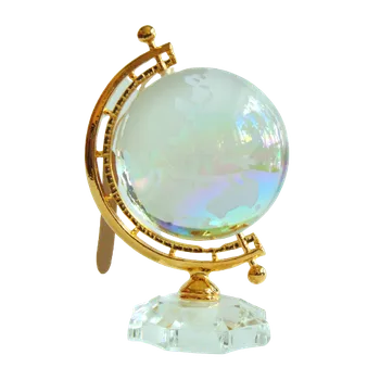 Svícen Globus, čiré sklo - AB, 10cm