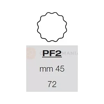 Výrobník cukrové vaty Šablona s formičkami na těsto - 72x rotunda 45 mm, 57,5x39 cm | PAVONI, PF2