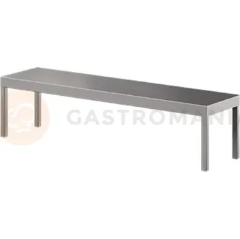 Nástavec na skříň Nerezový nádstavec na stůl, jednoduchý 900x300x300 mm | ASBER, TS-93