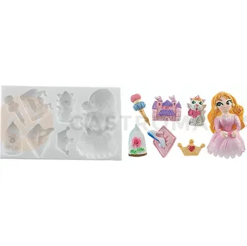 Kuchyňská sůl Forma na cukrovou hmotu SLK 1009 - princezna, 175x90x20 mm | SILIKOMART, SLK1000 Princess