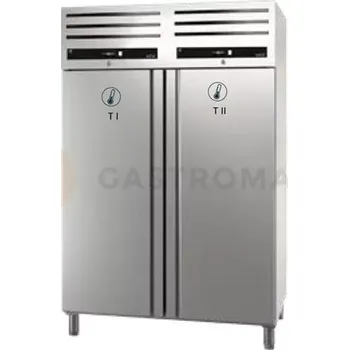 Lednice Chladící skříň dvouteplotní 1400 l GN 2/1, 2 x velké dveře, 1318x842x2040 mm, Green Line | ASBER, GCPZ-1402/2