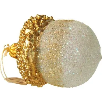 Vánoční ozdoba Vánoční ozdoba žalud velký zlacený 7x4cm