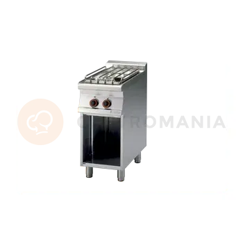 Plynová kartuše Sporák plynový s 2 hořáky a skříňkou, 13 kW | RM GASTRO, PC 74 G/P