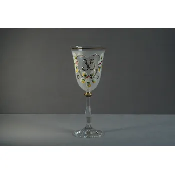 Sklenice Jubilejní sklenice na víno Angela 35 let (250ml bílá)