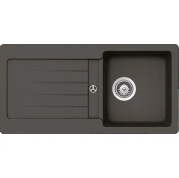 Granitový dřez SCHOCK Typos - Granitový dřez, 86x44 cm, s ovládáním odtoku, Asphalt TYPD100SUGAS