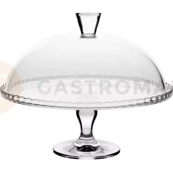 Stojan na sedlo Skleněný podnos na stopce s víkem, Ø 320 mm | PASABAHCE, 64585