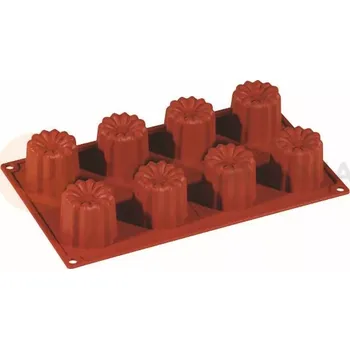 Kuchyňská sůl Silikonová forma Formaflex na monoporce - 300x175 mm, 8 ks x 56x50 mm, 70 ml - FR032 | PAVONI, Canelle
