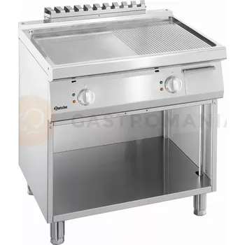 Kuchyňský spotřebič Grilovací deska 700, 800x700x850 mm, hladká, rýhovaná | BARTSCHER, 286509