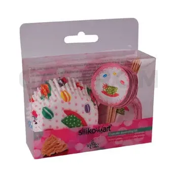 Pečicí papír Komplet 24 košíčků na pečení muffinů a topperů s motivem čaje | SILIKOMART, Teatime