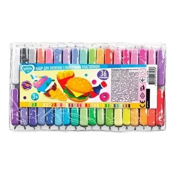 Set školních potřeb Zestaw z lekką plasteliną 36 kolorów