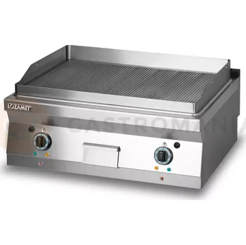 Kuchyňský gril Elektrická grilovací deska, vroubkovaná, 8,1 kW, 800x700x280 mm | LOZAMET, L700.GPE800R