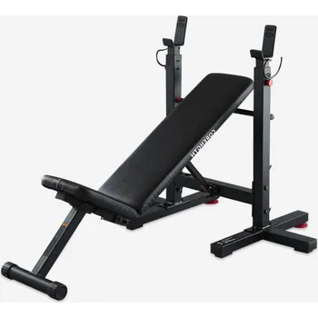 Posilovací lavice CORENGTH Posilovací lavice s rozpažkami skládací Bench Press Fold ČERNÁ