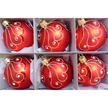 Vánoční ozdoba Vánoční koule 6cm 460 - 6ks