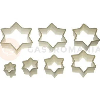 Výroba svíčky Sada nylonových vykrajovátek - Davidova hvězda 7 ks | SILIKOMART, Nylon Cutter 12