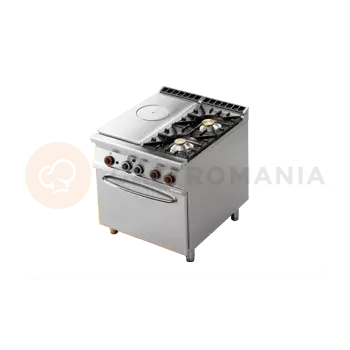 Sporák Sporák tálový plynový s elektrickou troubou GN 2/1 | RM GASTRO, TPF 98 GET