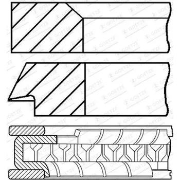 Píst motoru Sada pístních kroužků FEDERAL MOGUL 08-445700-00
