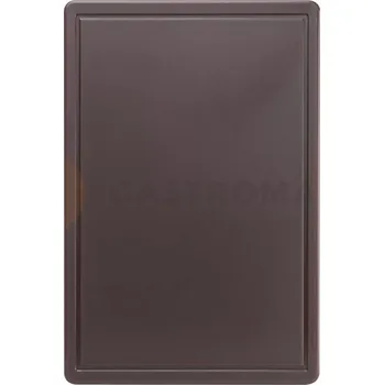 Granitový dřez Deska ke krájení s výřezem z hnědého polypropylenu 60x40x1,8 cm | STALGAST, 341636