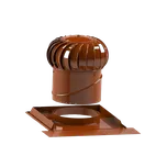 Set 1 pro šikmou střechu HPi s ventilační turbínou Lomanco BIB 12 a univerzální základnou hnědá